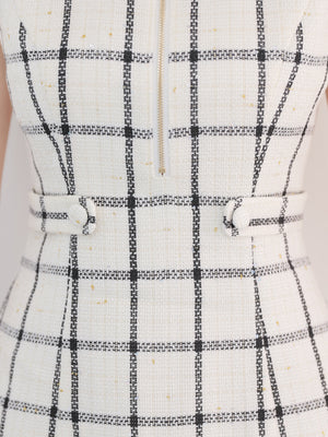 Tweed check docking mini onepiece(eme11014)