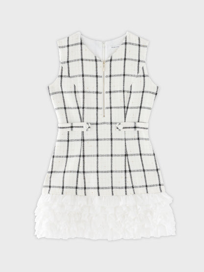 Tweed check docking mini onepiece(eme11014)