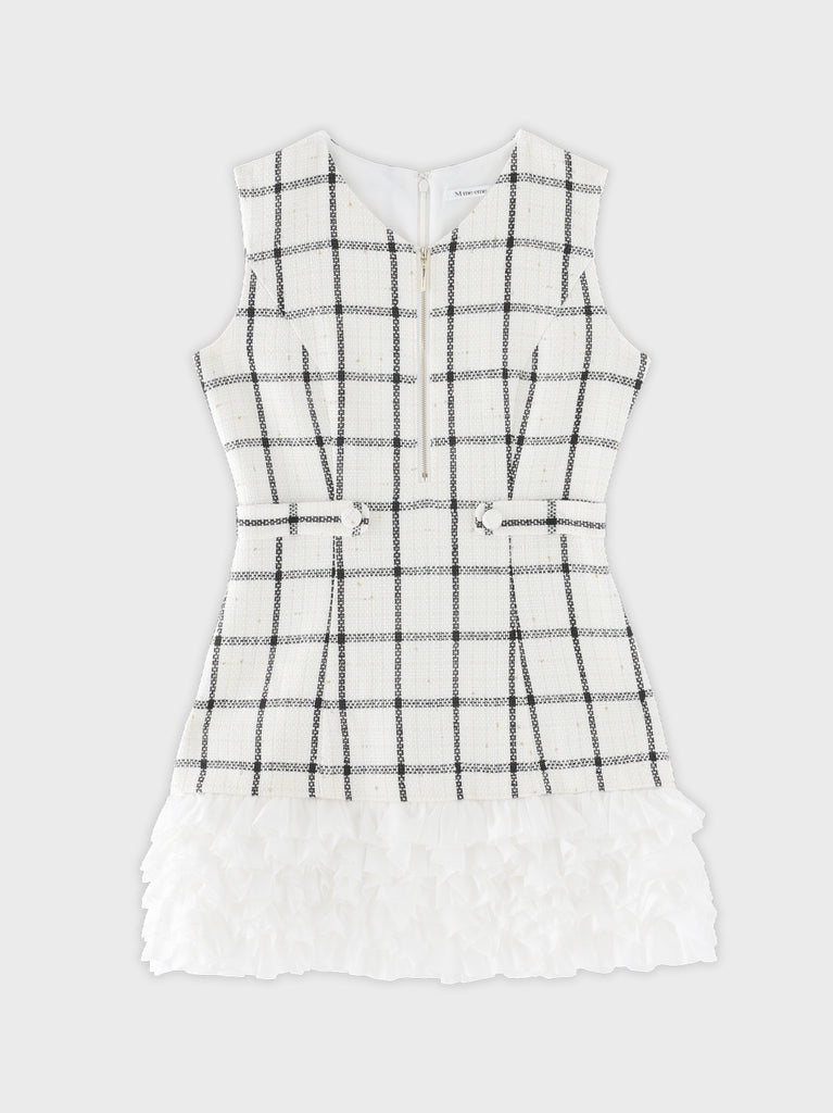 Tweed check docking mini onepiece(eme11014)