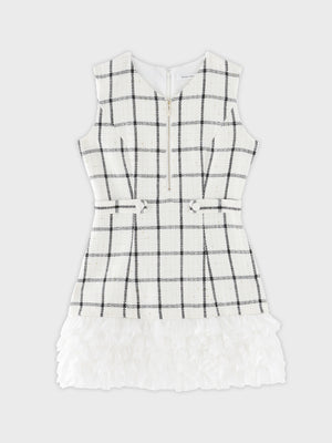 Tweed check docking mini onepiece(eme11014)