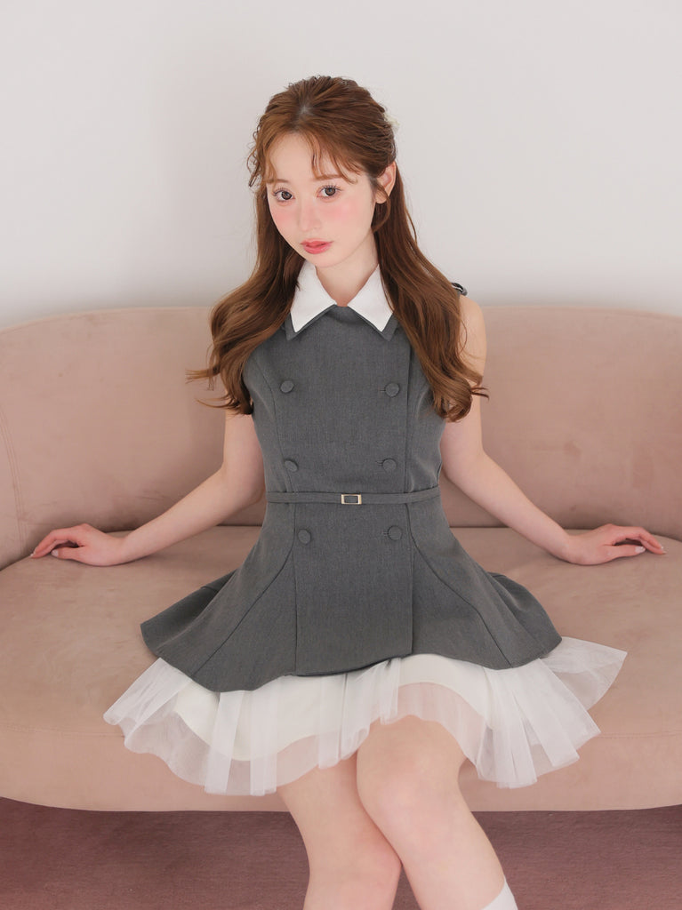 model：162cm　(size：F　color：Gray)