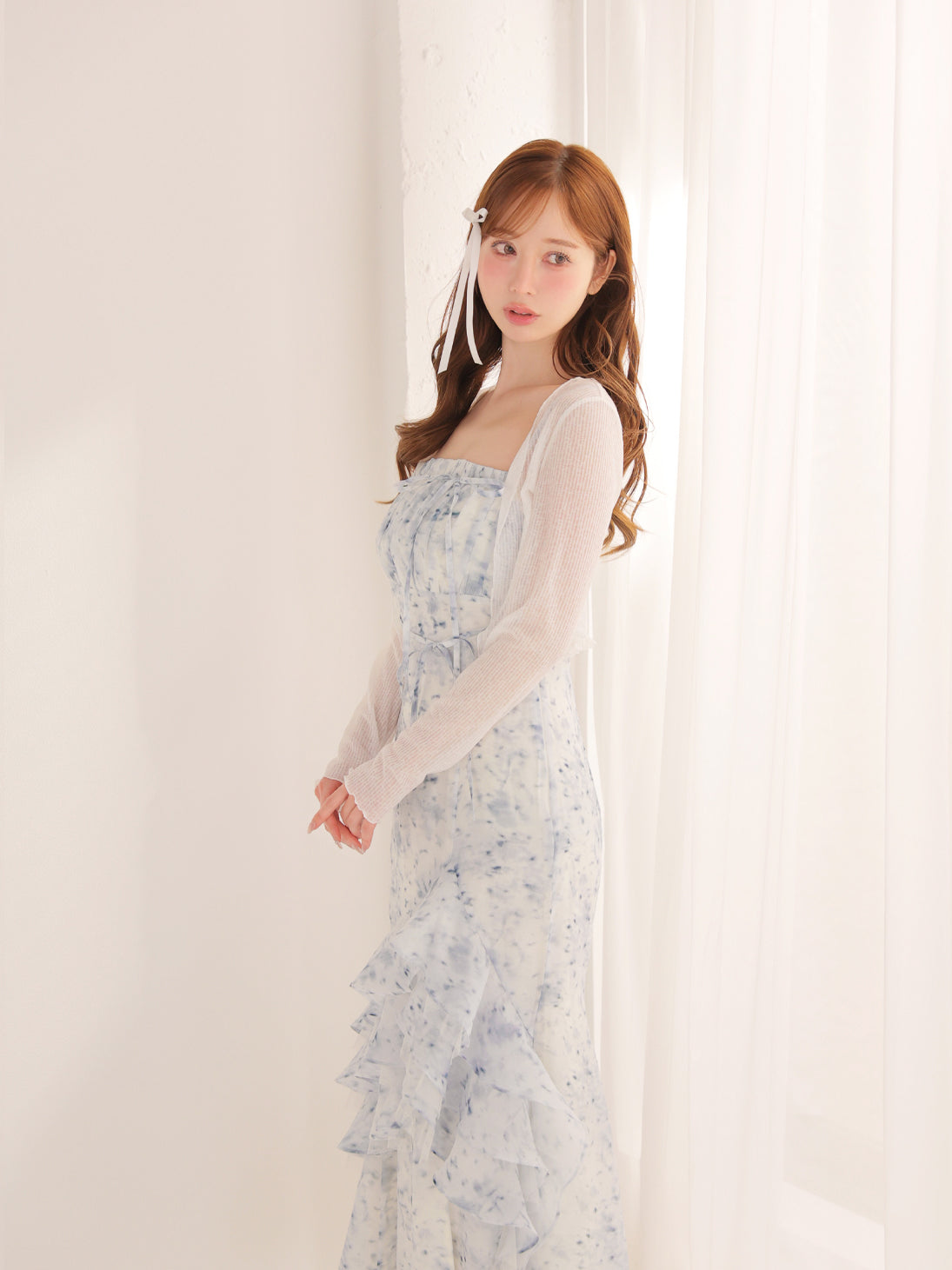 Floral Tiered Frill Long One-Piece Dress (eme11017) – M me eme