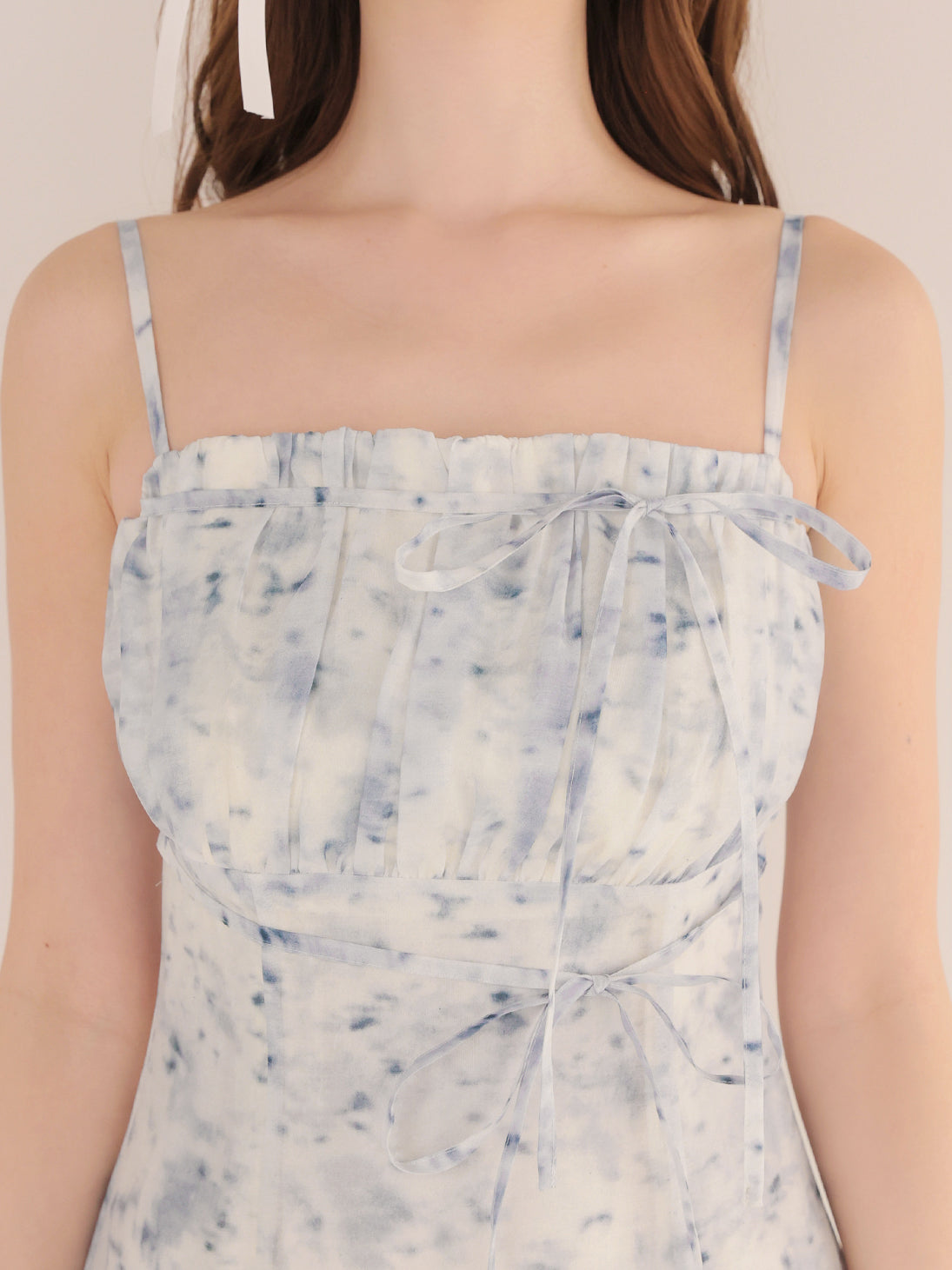 Floral tiered frill long onepiece(eme11017)