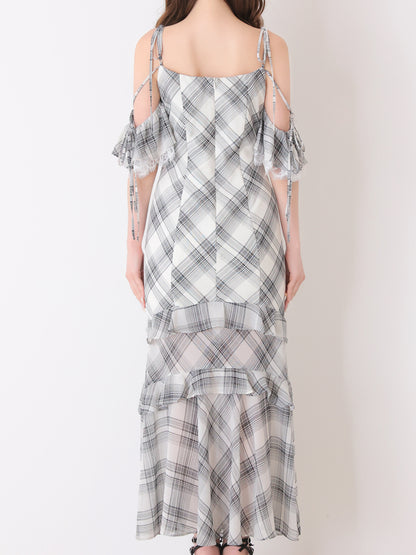 Check chiffon mermaid onepiece(eme11019)