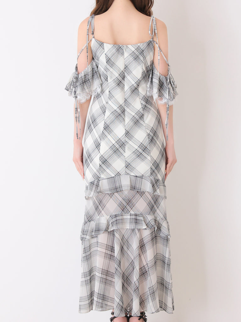 Check chiffon mermaid onepiece(eme11019)