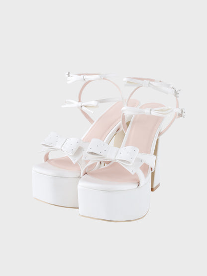 Front cross ribbon platform sandal(eme11021)