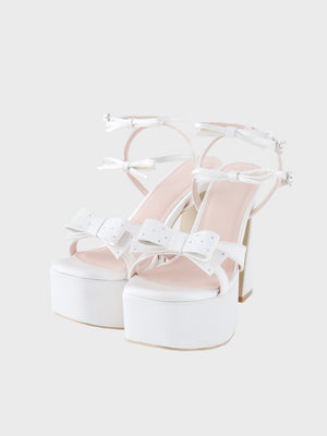 Front cross ribbon platform sandal(eme11021)