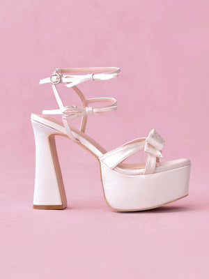 Front cross ribbon platform sandal(eme11021)