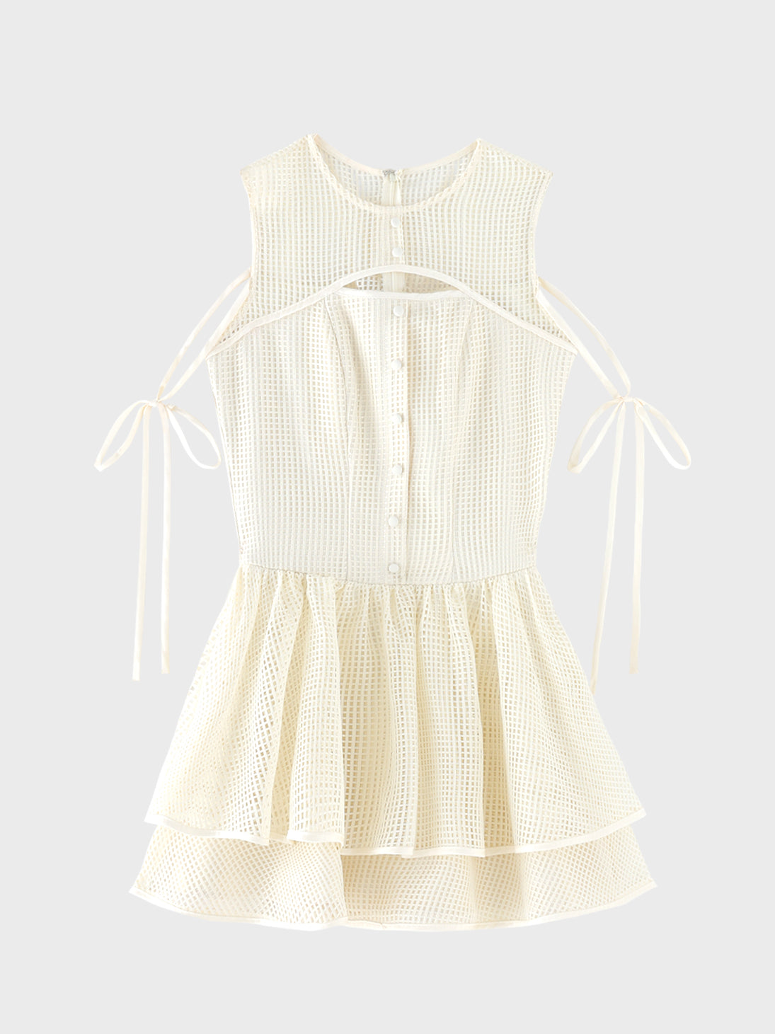 【Pre Order】Sheer decollete mesh lace mini onepiece(eme11029)