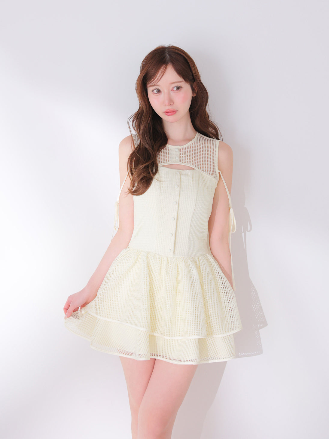 model：162cm　(size：F　color：Ivory)