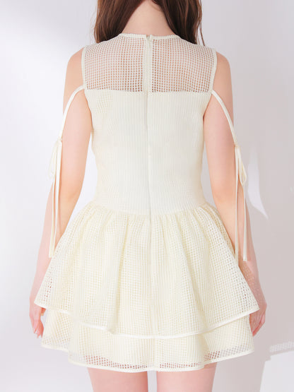 【Pre Order】Sheer decollete mesh lace mini onepiece(eme11029)