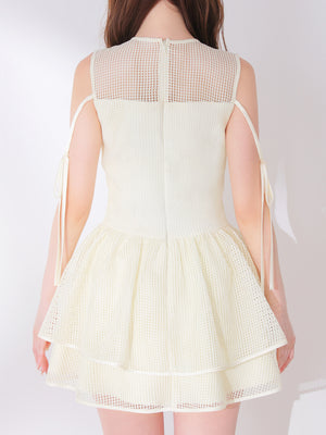 【Pre Order】Sheer decollete mesh lace mini onepiece(eme11029)