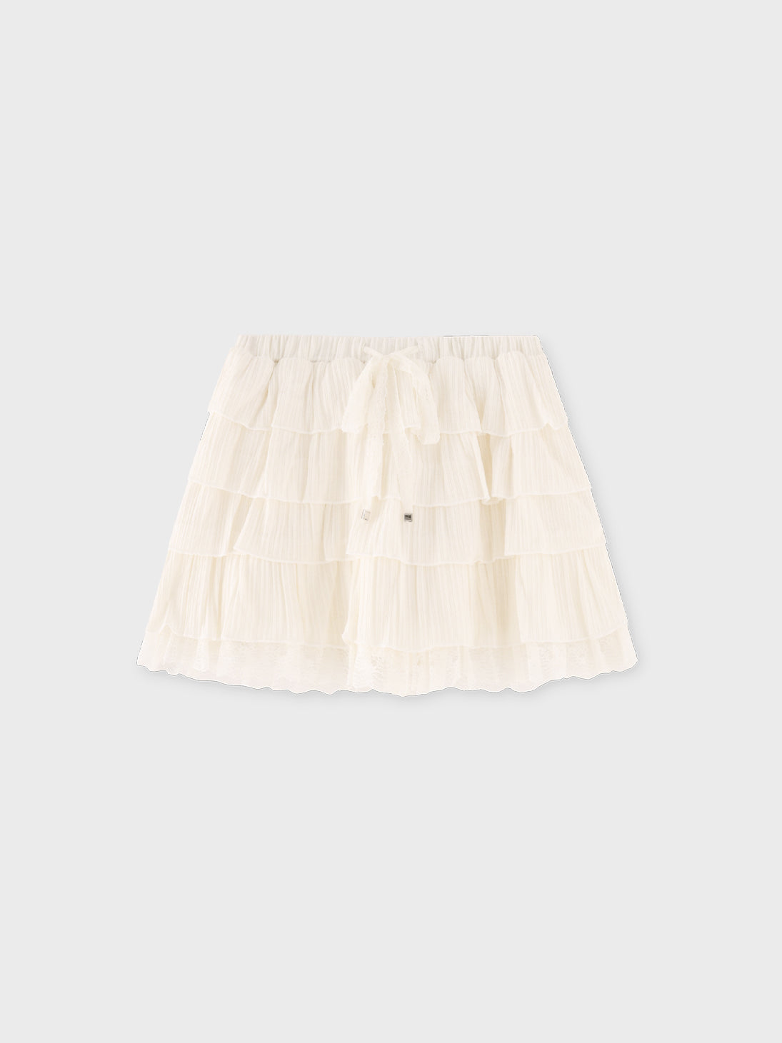Tiered frill gathered mini skirt (eme11031)