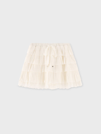 Tiered frill gathered mini skirt (eme11031)