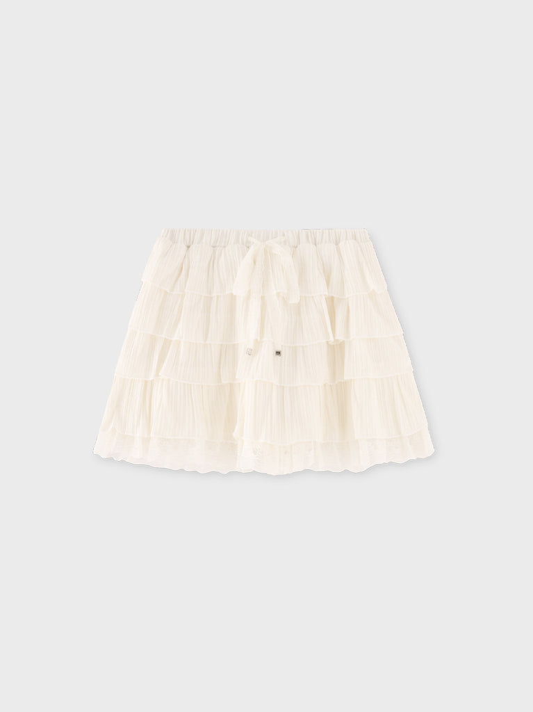 Tiered frill gathered mini skirt (eme11031)