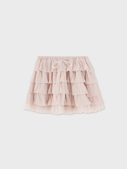 Tiered frill gathered mini skirt (eme11031)