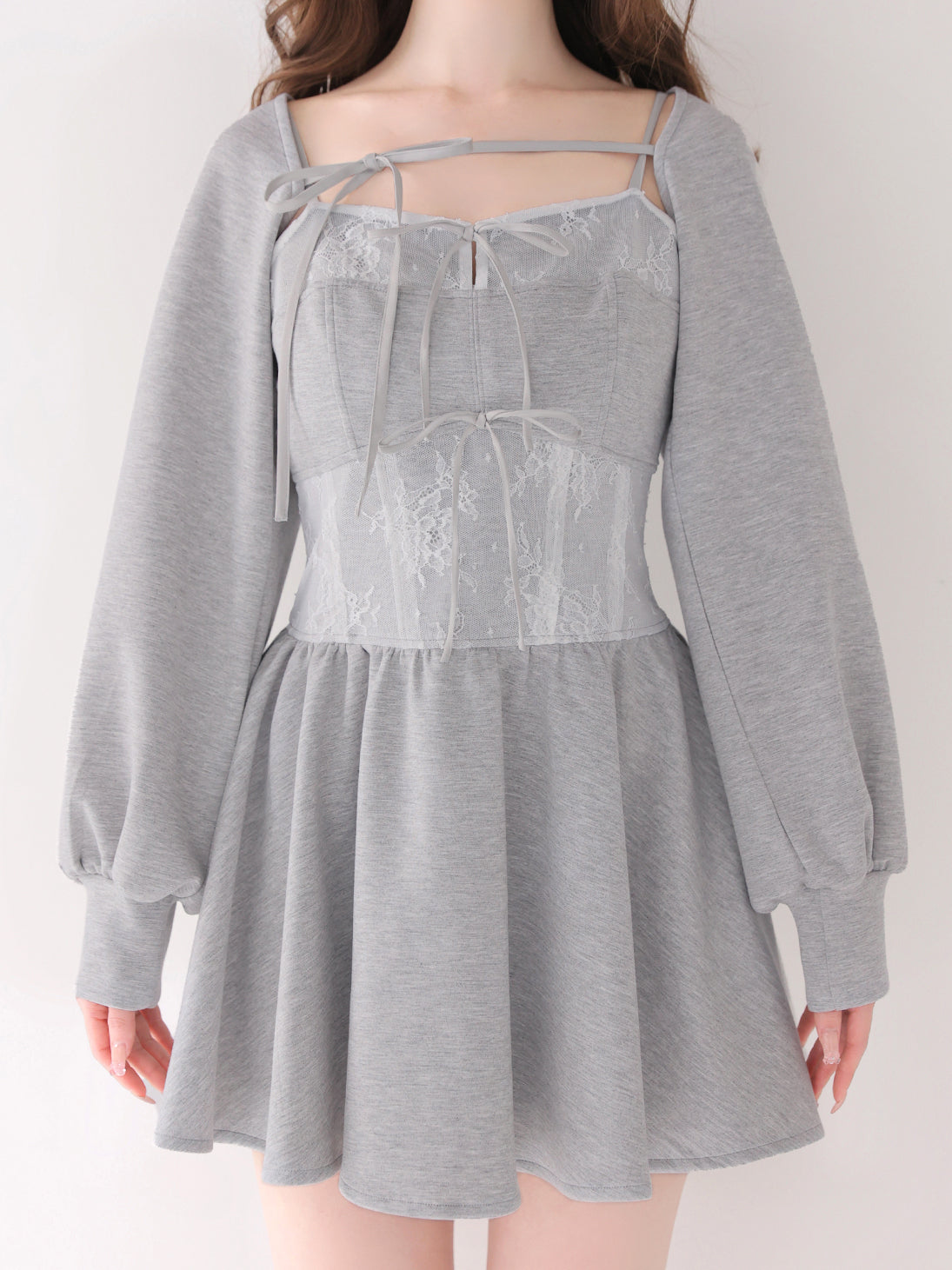 model：160cm　(size：F　color：Gray)