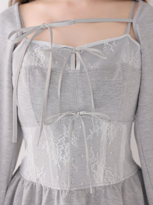 Corset lace ensemble mini onepiece(eme11034)