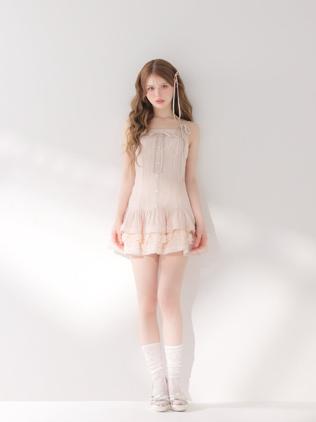 model：160cm　(size：F　color：Pink)