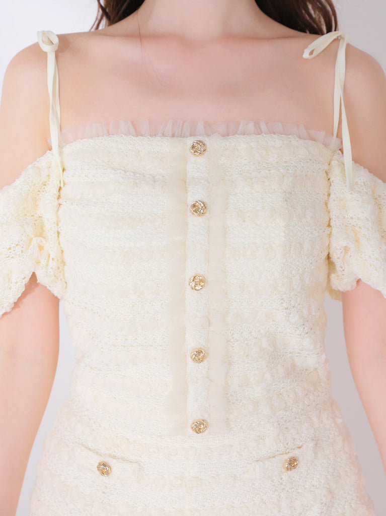 【Pre Order】French frill rose tulle setup(eme11041)