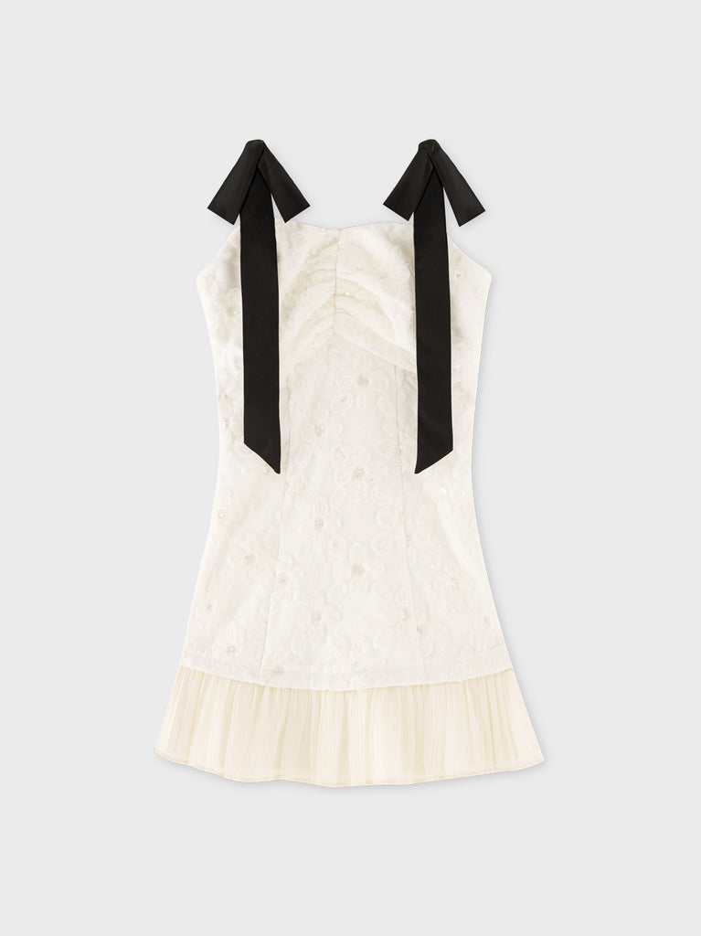 Heart cut line lace mini onepiece(eme11043)