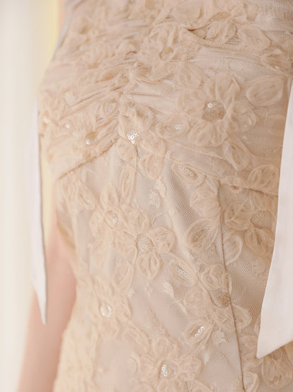 Heart cut line lace mini onepiece(eme11043)