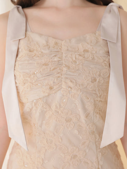 Heart cut line lace mini onepiece(eme11043)