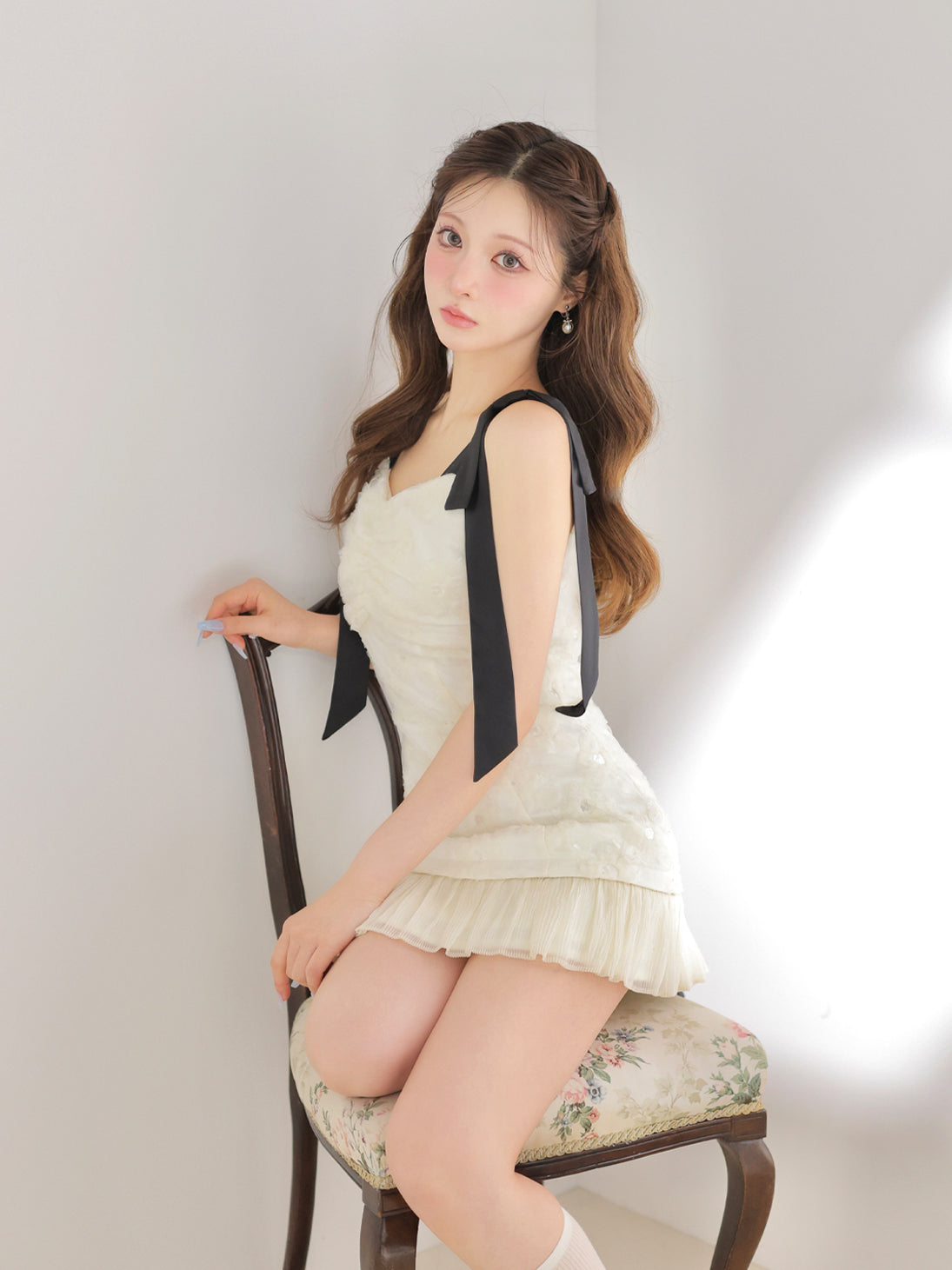 エムミーエメHeart cut line lace mini onepiece Heart cut line lace mini onepiece(eme11043) – M me eme