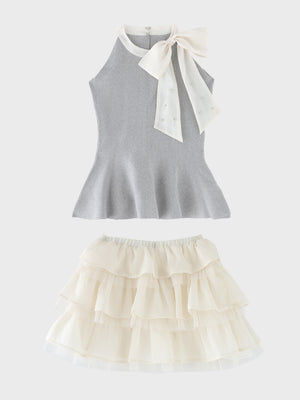 Bijou ribbon peplum tiered setup(eme11048)