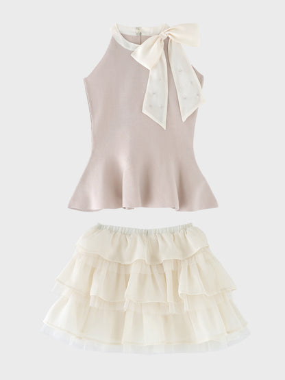 Bijou ribbon peplum tiered setup(eme11048)