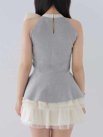 Bijou ribbon peplum tiered setup(eme11048)