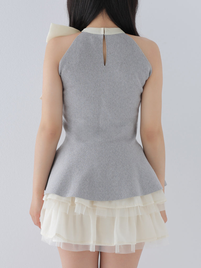 Bijou ribbon peplum tiered setup(eme11048)