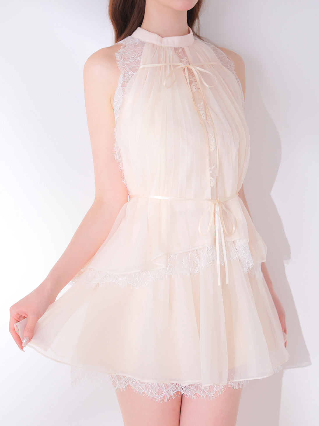 model：162cm　(size：F　color：Pink)