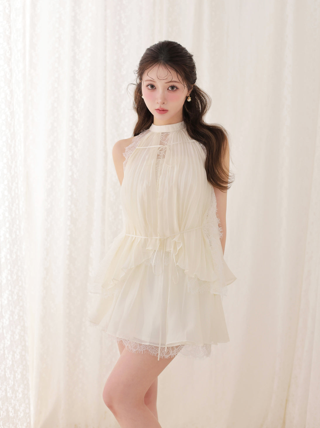model：160cm　(size：F　color：Ivory)