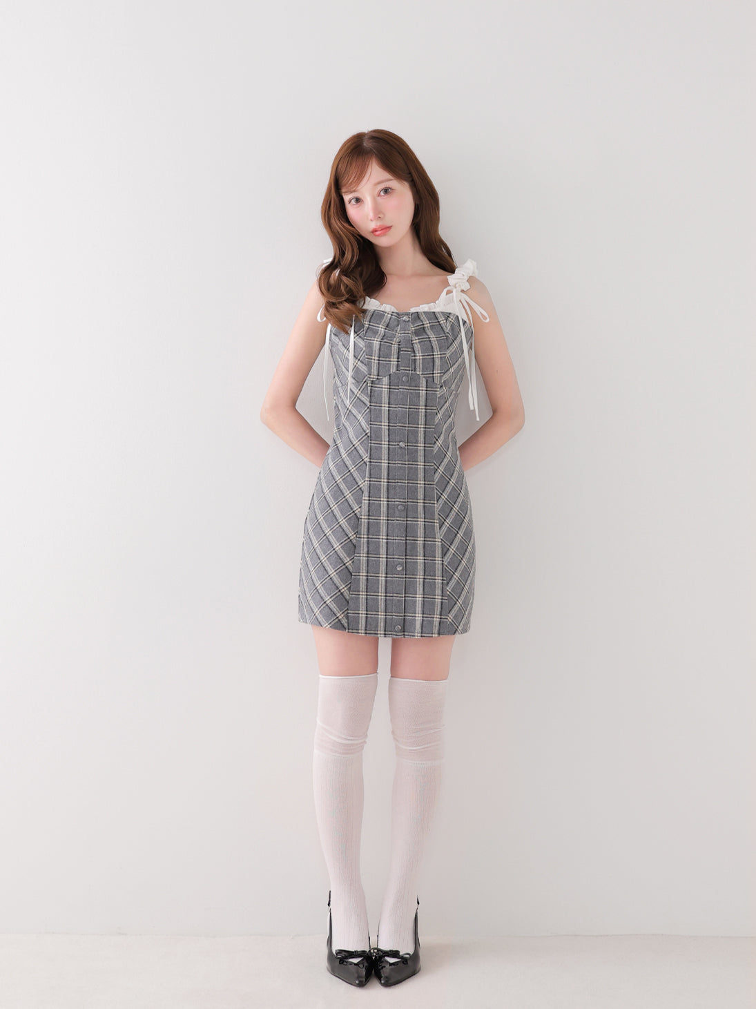 model：162cm　(size：F　color：Gray)