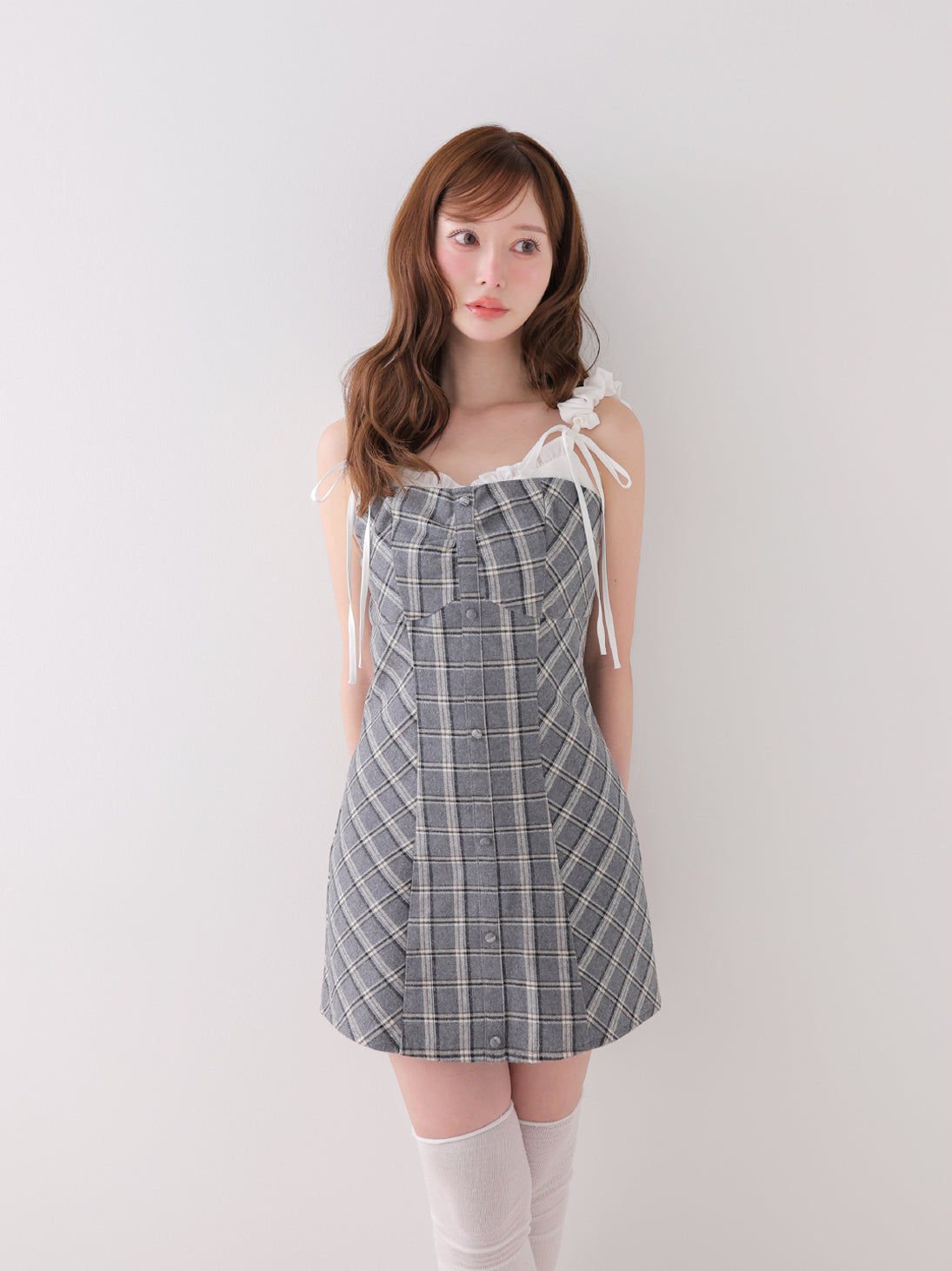 model：162cm　(size：F　color：Gray)