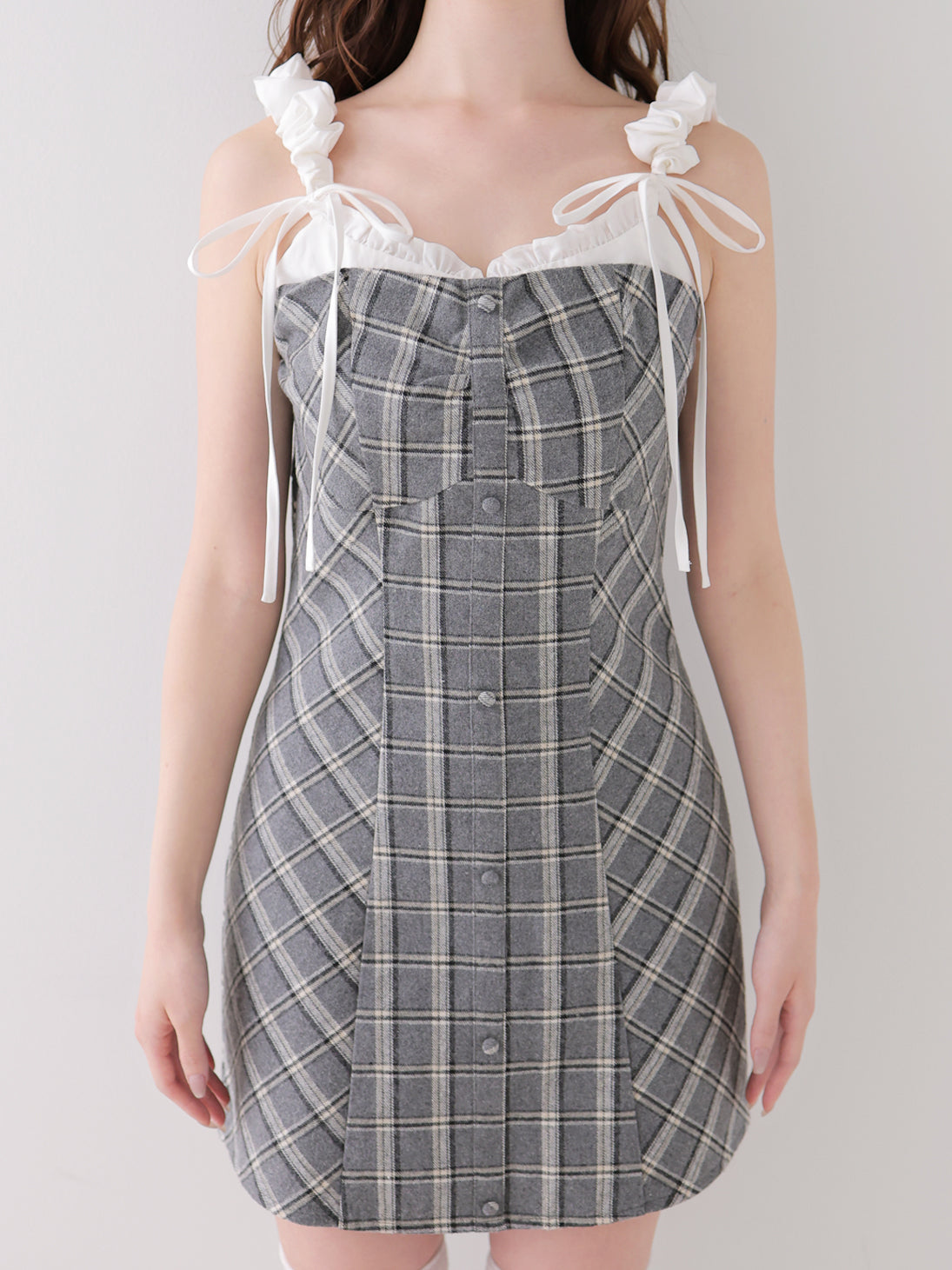 model：162cm　(size：F　color：Gray)