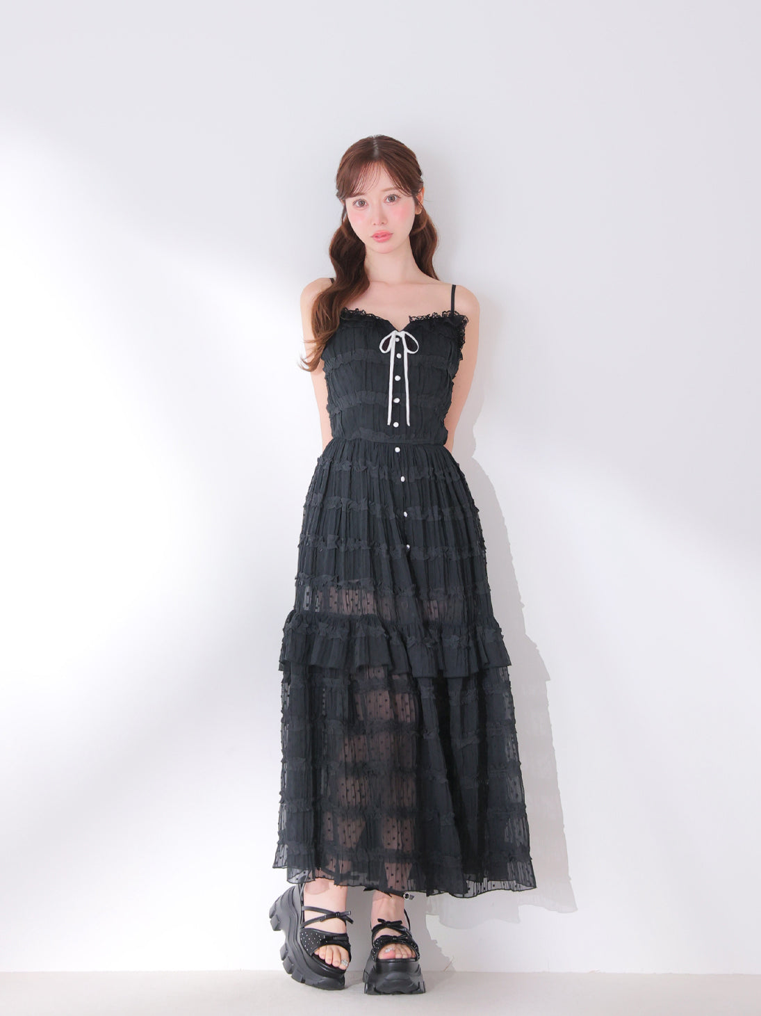 Romantic lace cami slit onepiece(eme11056) – M me eme