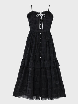 【Pre Order】Romantic lace cami slit onepiece(eme11056)