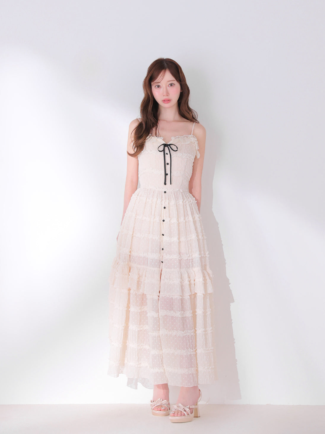 Romantic lace cami slit onepiece(eme11056) – M me eme