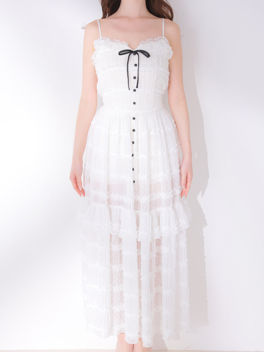 Romantic lace cami slit onepiece(eme11056) – M me eme