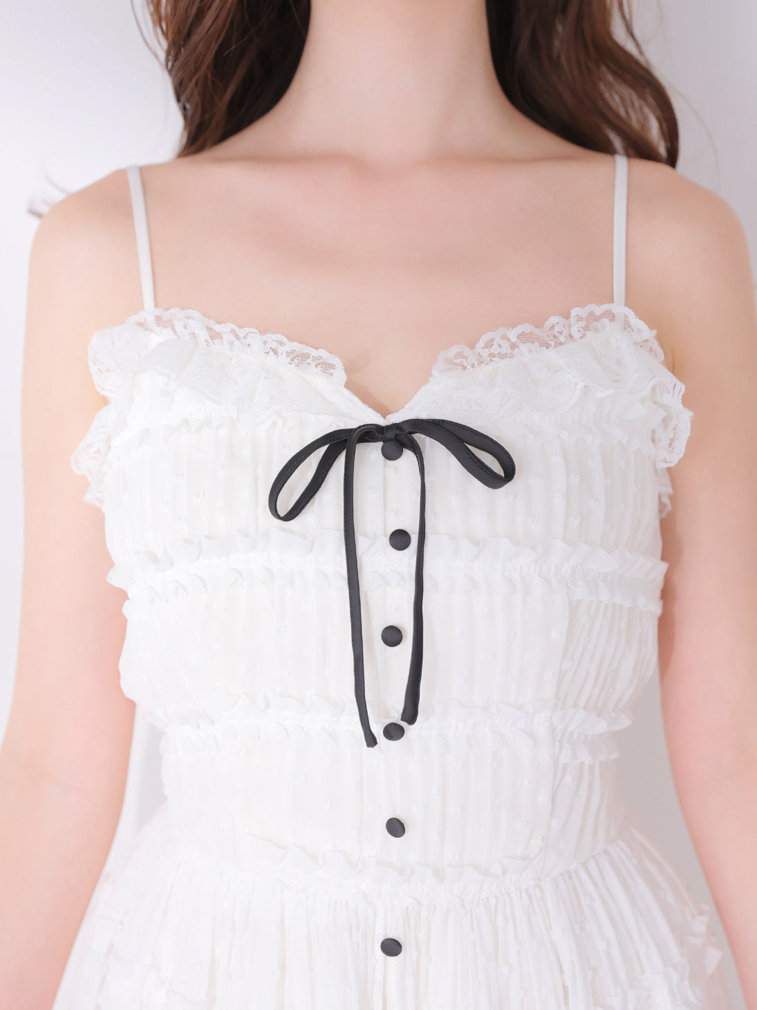 Romantic lace cami slit onepiece(eme11056) – M me eme