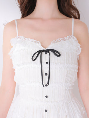【Pre Order】Romantic lace cami slit onepiece(eme11056)