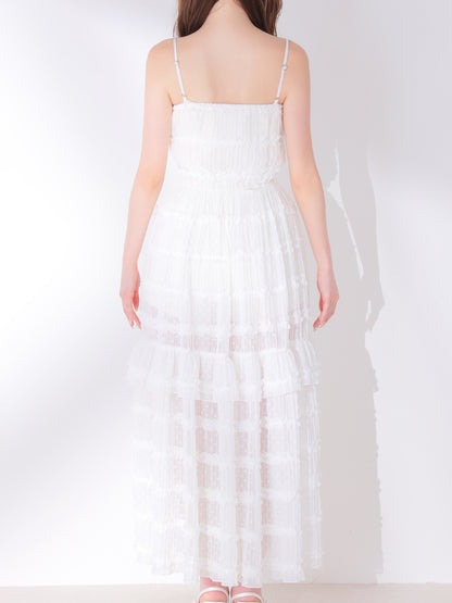 【Pre Order】Romantic lace cami slit onepiece(eme11056)