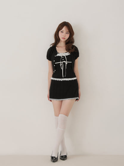 model：162cm　(size：F　color：Black)