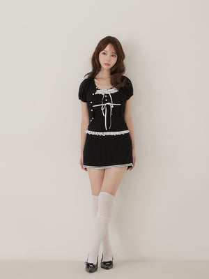 model：162cm　(size：F　color：Black)