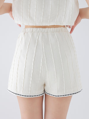 【Pre Order】Frill ribbon fit line 3piece setup(eme11059)