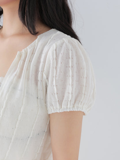 【Pre Order】Frill ribbon fit line 3piece setup(eme11059)