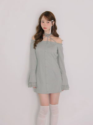 model：162cm　(size：F　color：Blue)