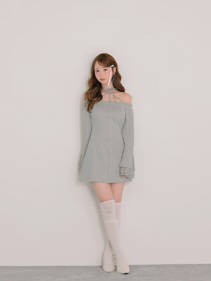 model：162cm　(size：F　color：Blue)